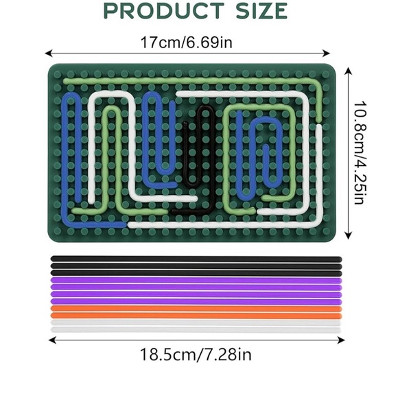 Sensory activity board silicones double sides with Storage Pouch - Picture 8 of 8